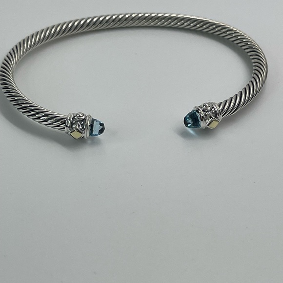 David Yurman Renaissance Blue Topaz Bracelet with 18K Yellow Gold - Picture 12 of 15